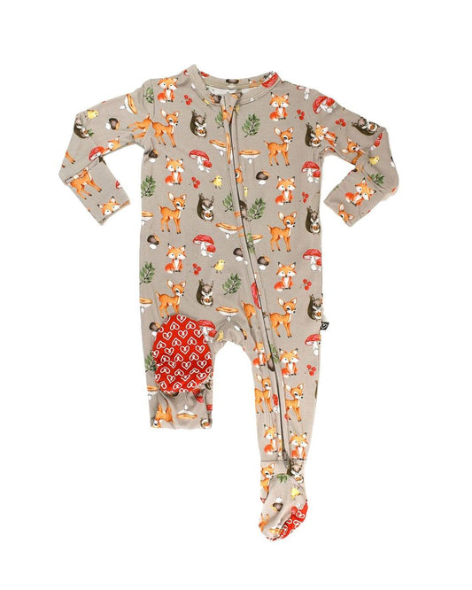 Birch Zippered Footie