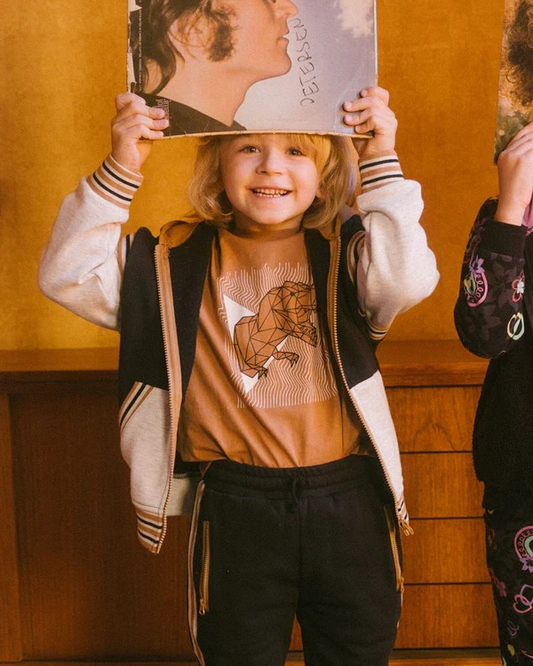 Side Rib Fleece Pants-Black