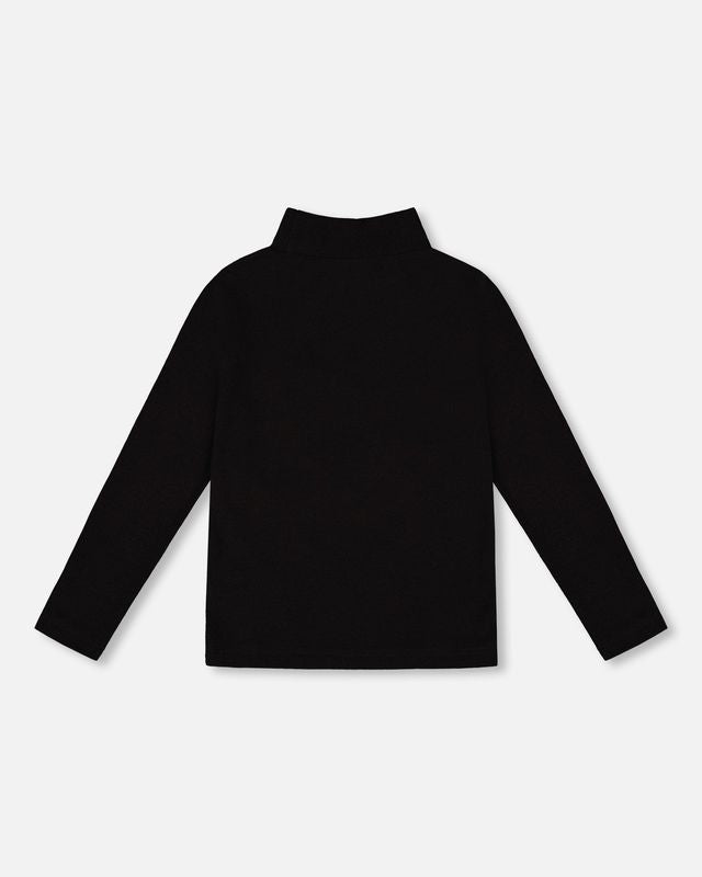 Brushed Rib Mock Neck Top