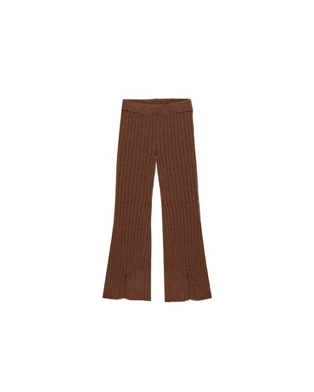 Flare Knit Pant-Brown