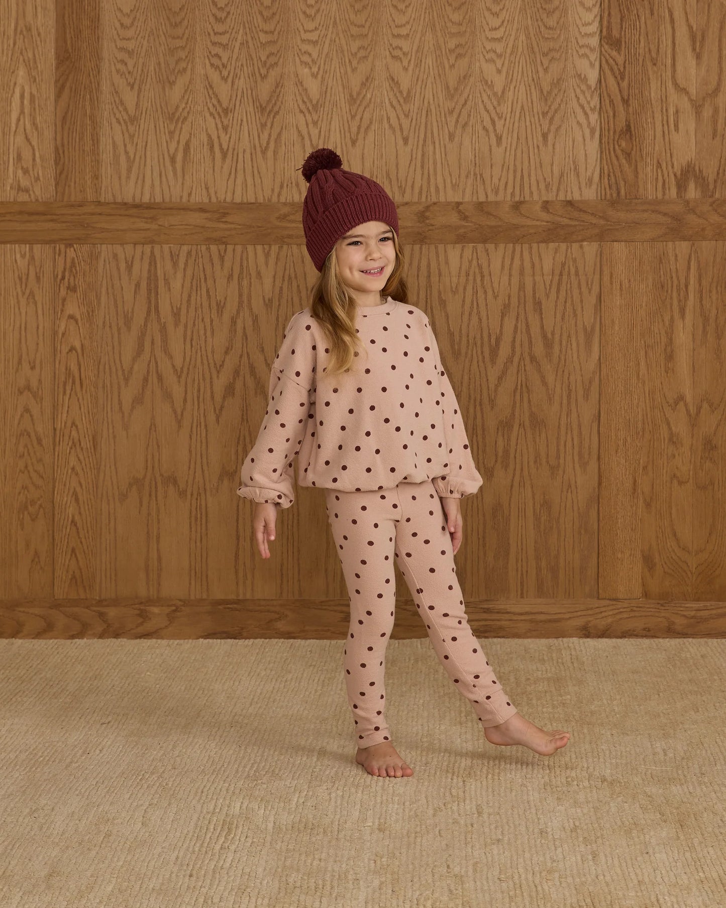 Polka Dot Spongy Knit Set