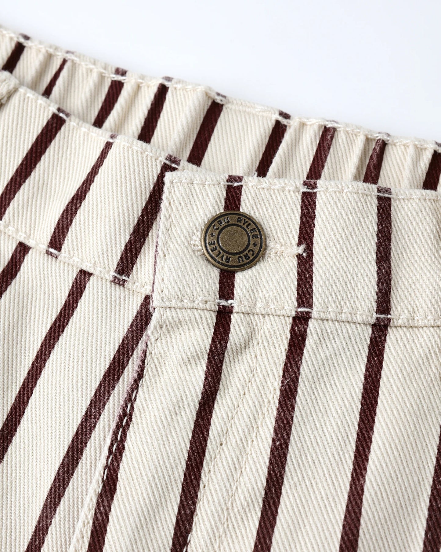 Burgundy Pinstripe Barrell Pant