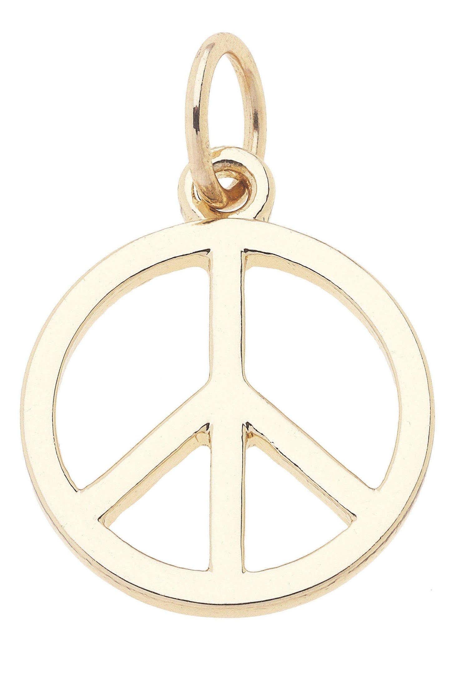 Peace Sign Charm in Gold