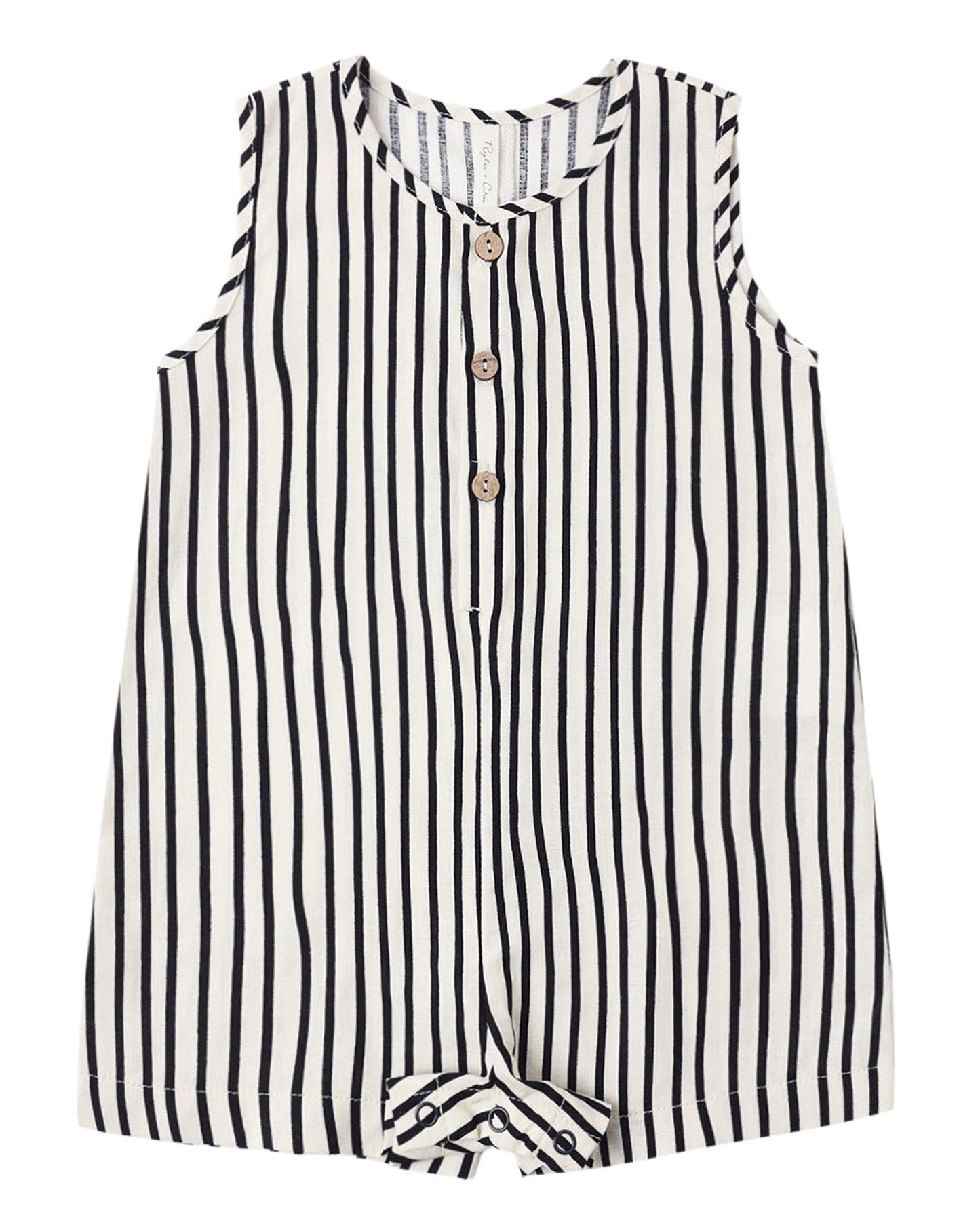 Black/Ivory Wavy Romper