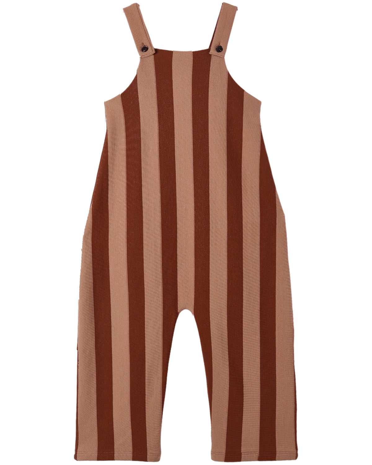 Asher Overalls in Brick+Clay Stripe