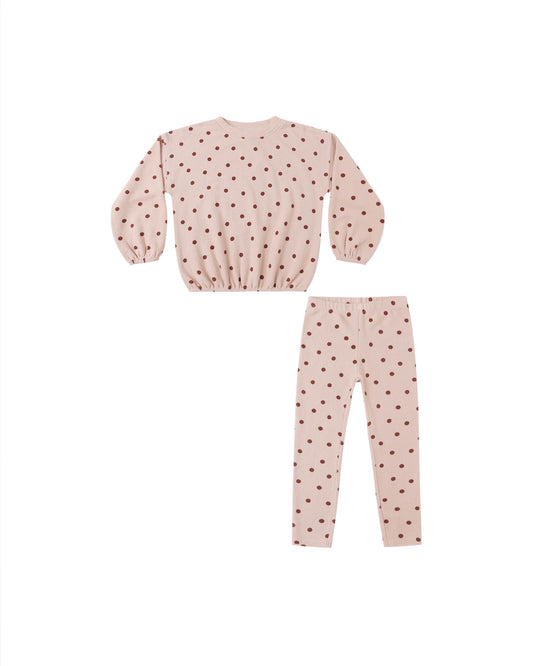 Polka Dot Spongy Knit Set