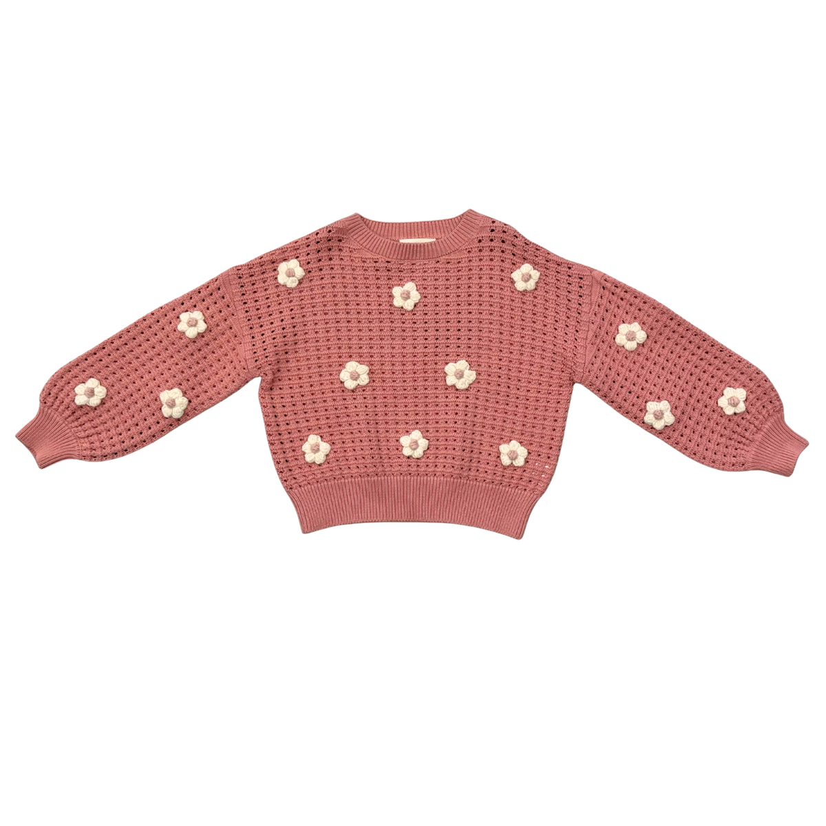 Terra Rose Open Weave Sweater
