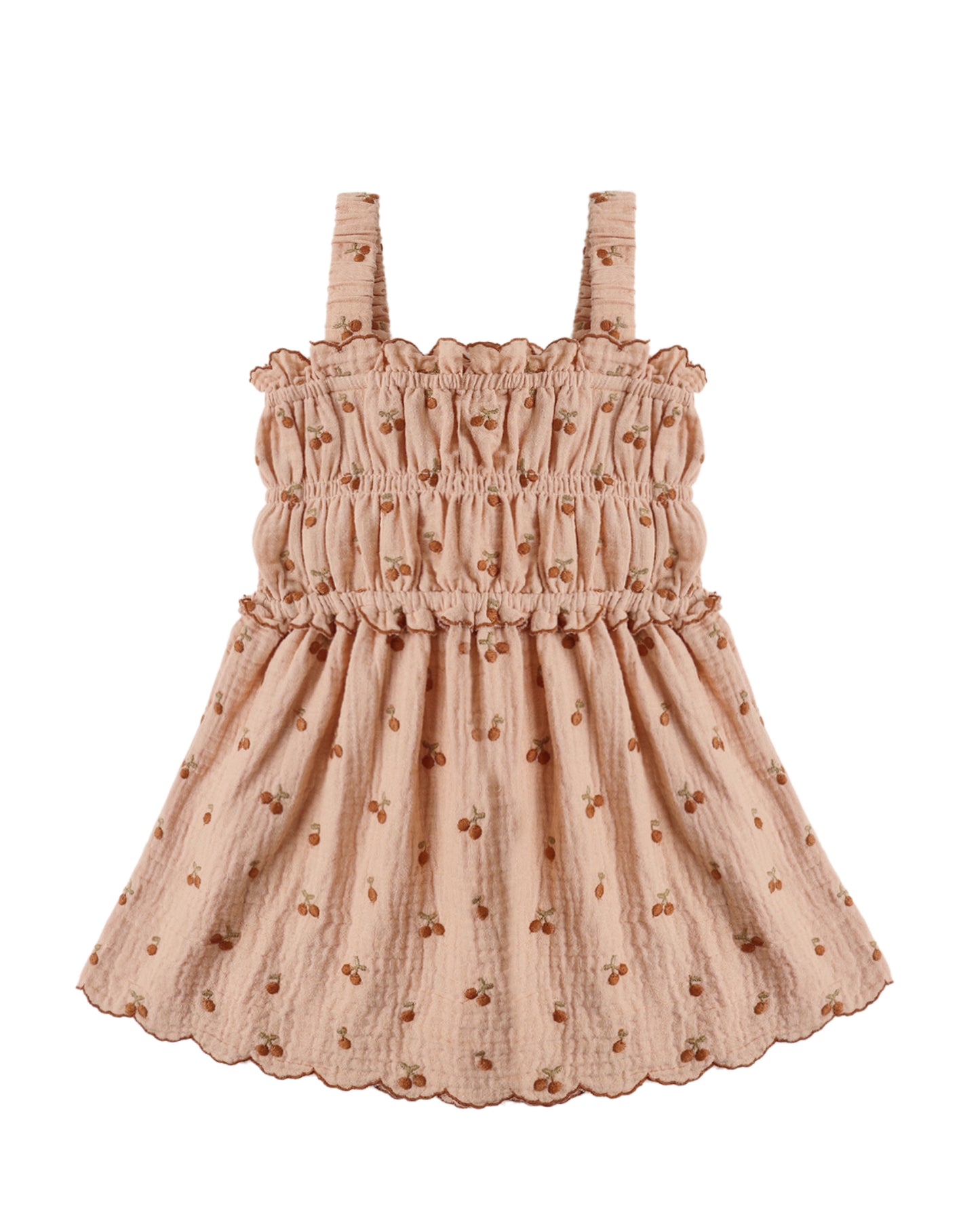 Smocked Cherry Embroidery Tank