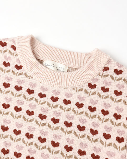 Shiloh Ruby Hearts Sweater