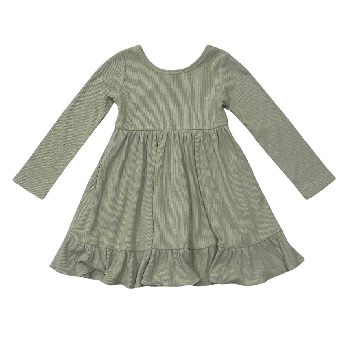 Ribbed Ballet Dress in Evergreen