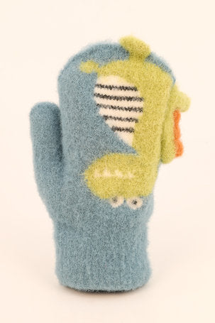 Ice Dino Mittens