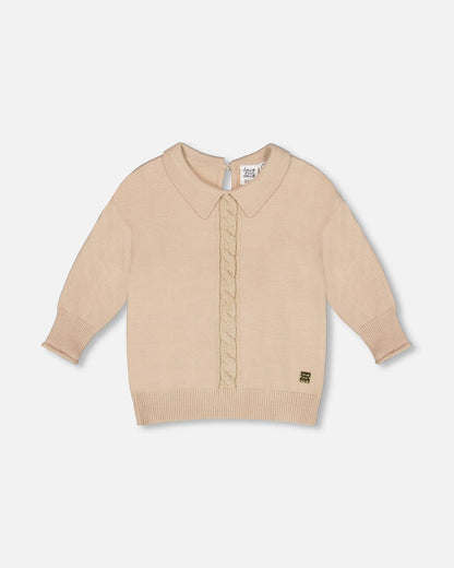 3/4 Sleeve Knitted Sweater