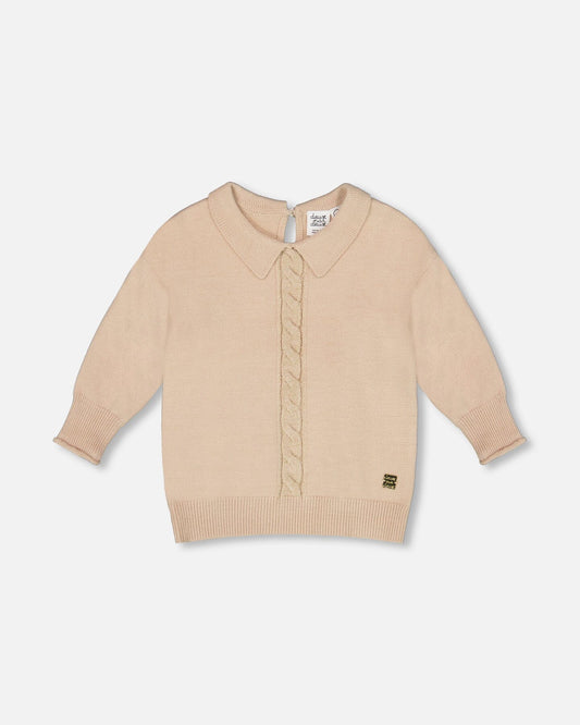 3/4 Sleeve Knitted Sweater