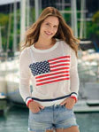American Flag Mesh Sweater