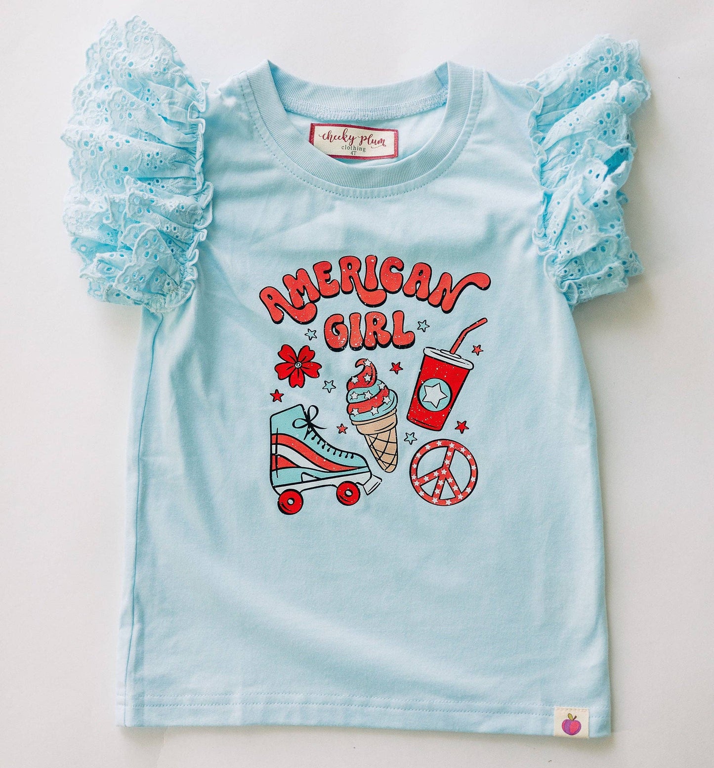 Vintage Eyelet American Girl Tee