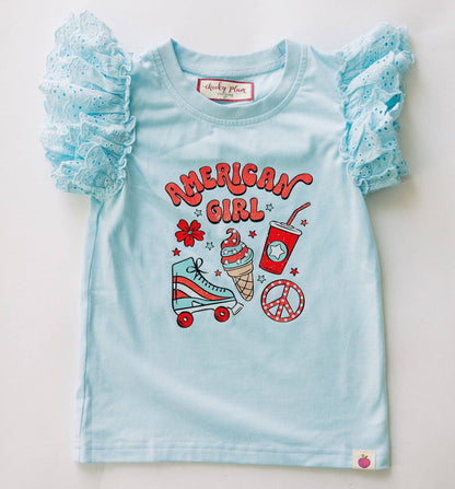 Vintage Eyelet American Girl Tee