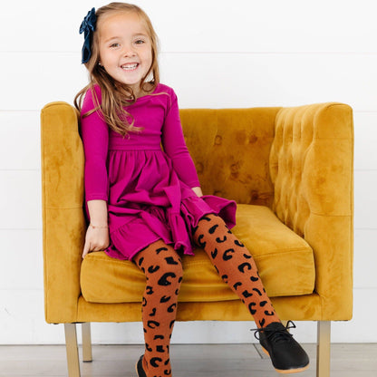 Leopard Knit Tights