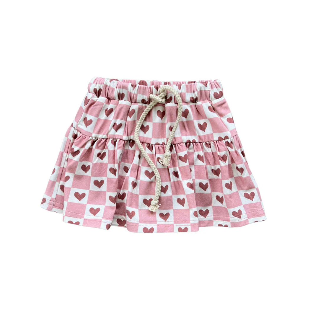 Checkered Hearts Skort