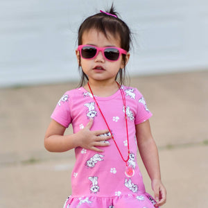 Pink Glitter Sunglasses