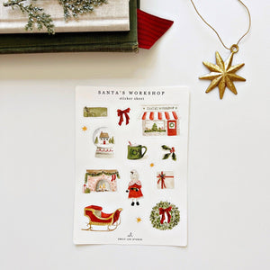 Santa's workshop stickers