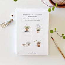 Load image into Gallery viewer, Plants paintable notecards
