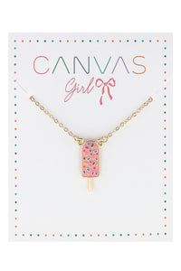 Lena Enamel Popsicle Children's Necklace in Gold