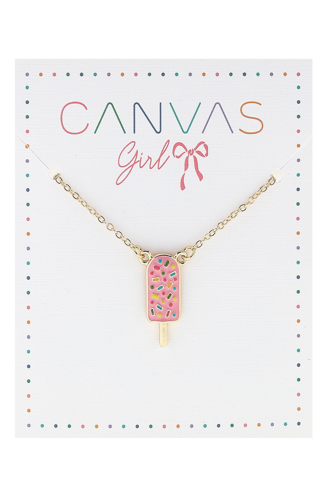 Lena Enamel Popsicle Children's Necklace in Gold