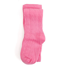 Load image into Gallery viewer, Cable Knit Tights-Taffy Pink
