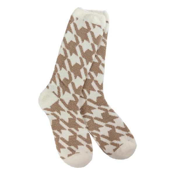 Cozy Cali Houndstooth Portabello Socks