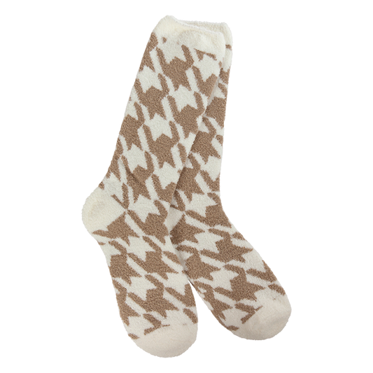 Cozy Cali Houndstooth Portabello Socks