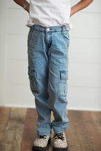 Load image into Gallery viewer, Faded Denim Cargo Pant
