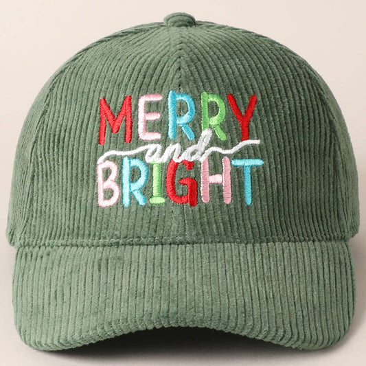 Merry/Bright Corduroy Cap