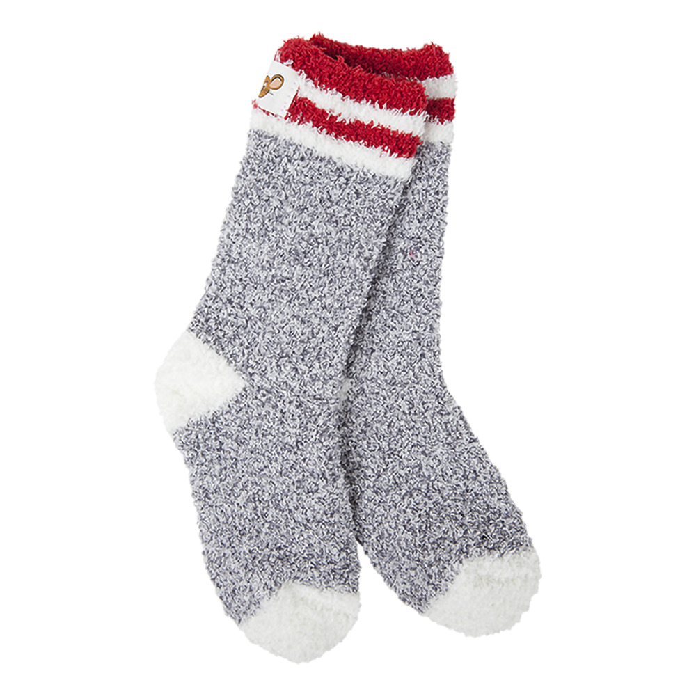 Kids Cozy Crew Charcoal Rugby Socks