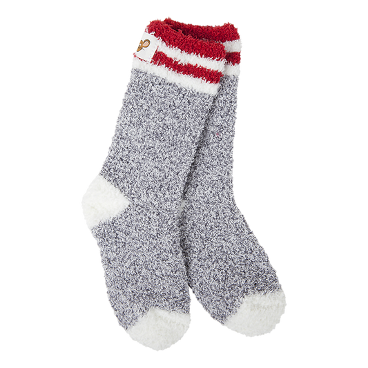 Kids Cozy Crew Charcoal Rugby Socks