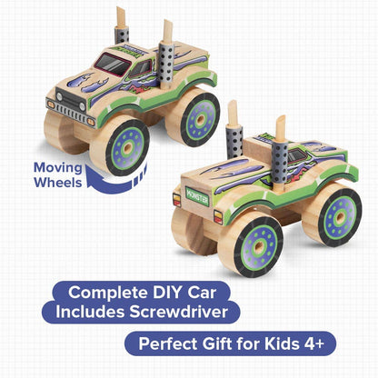 Wooden Monster Stripe Truck