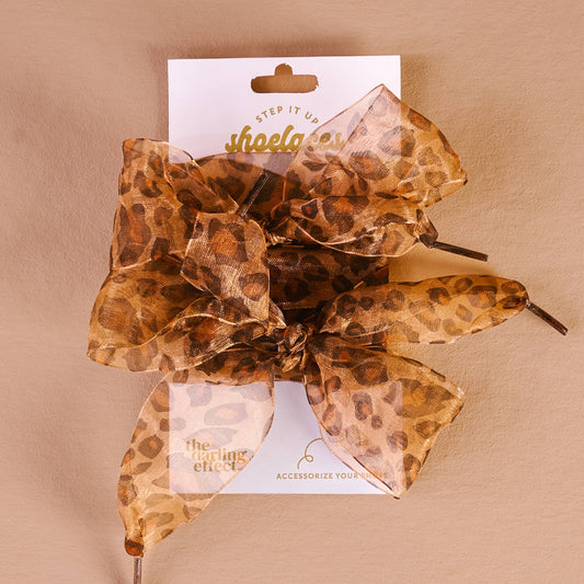 Sheer Cheetah Shoe Laces