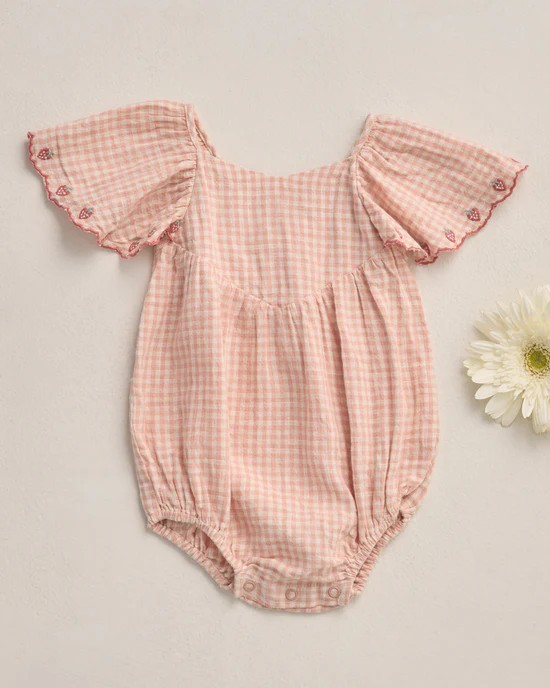 Roxy Romper in Petal Gingham