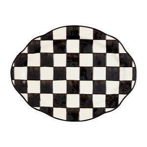 Black/White Checkered Platter