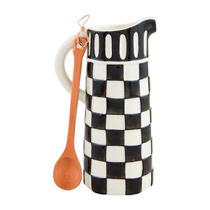 Checkered Pitcher Set
