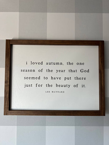 I Loved Autumn