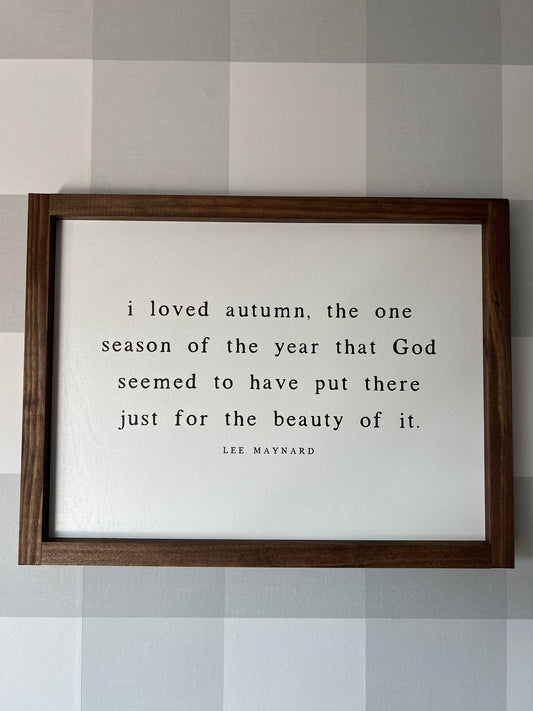 I Loved Autumn