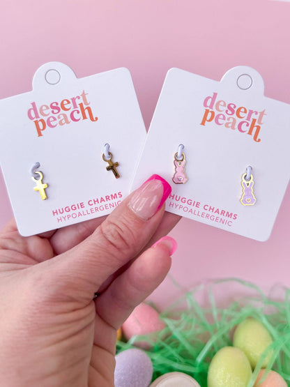 Cross Huggie Charms