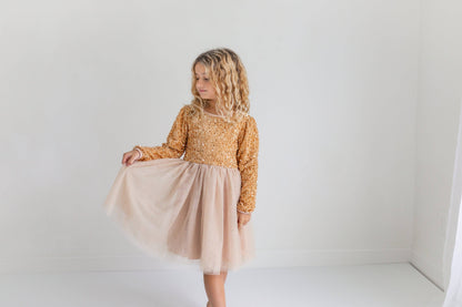 Sequin Champagne Fancy Tulle Dress