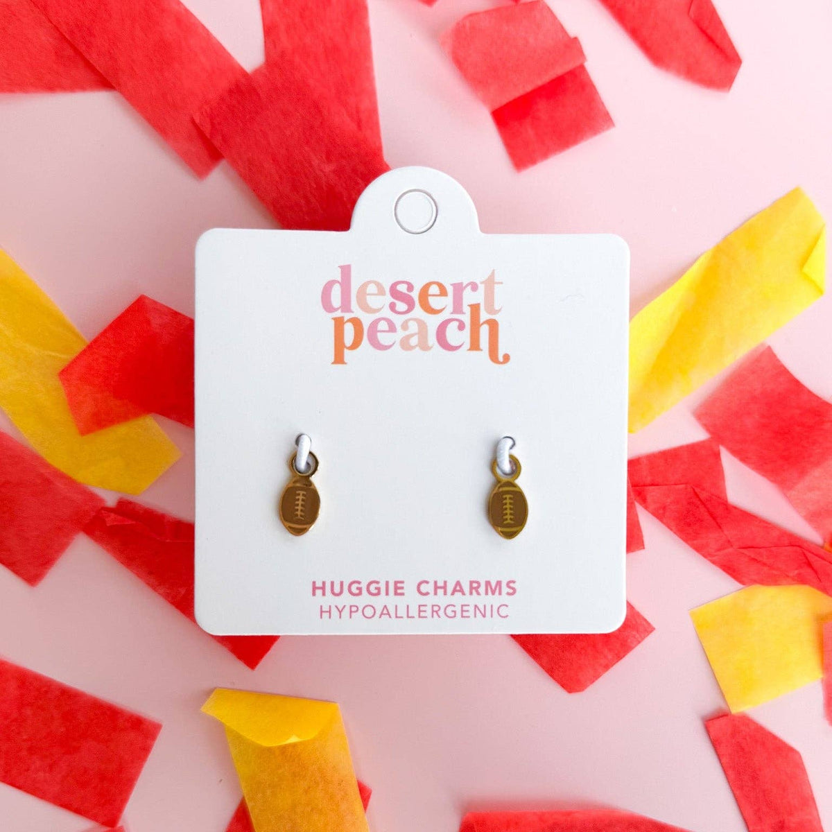 Desert Peach - Football Huggie Charms