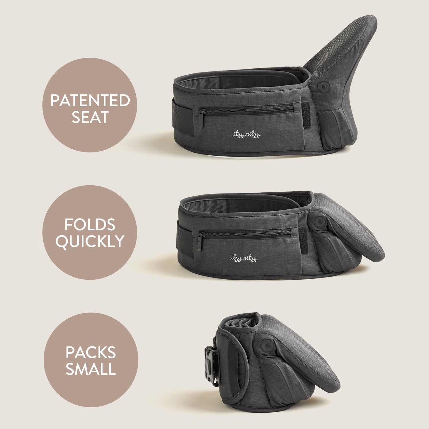 Hold & Fold Hip Seat Carrier