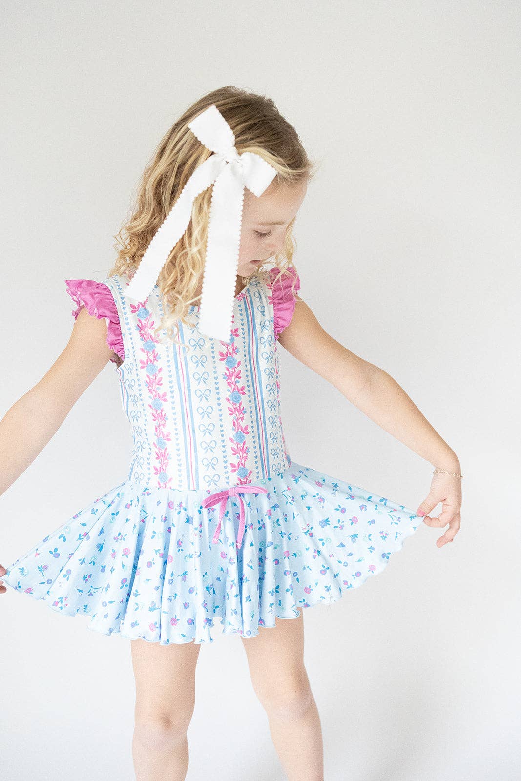 Rosé Ribbon Luxe Leotard
