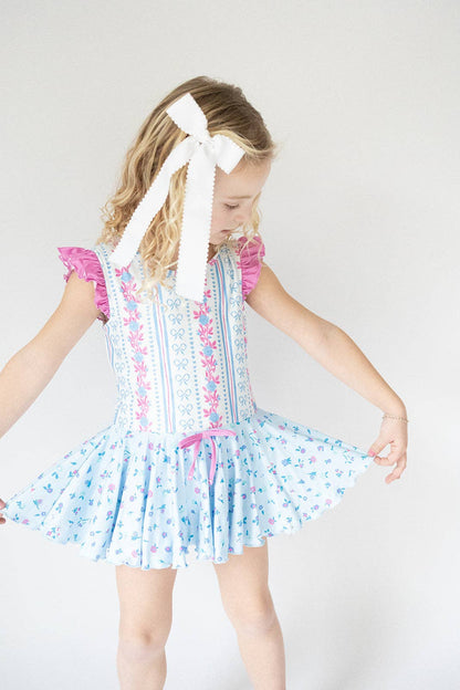 Rosé Ribbon Luxe Leotard