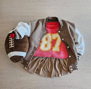 Fuzzy 87 jersey sweater