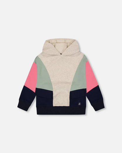 Hooded Color Block Sweatshirt