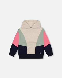 Hooded Color Block Sweatshirt